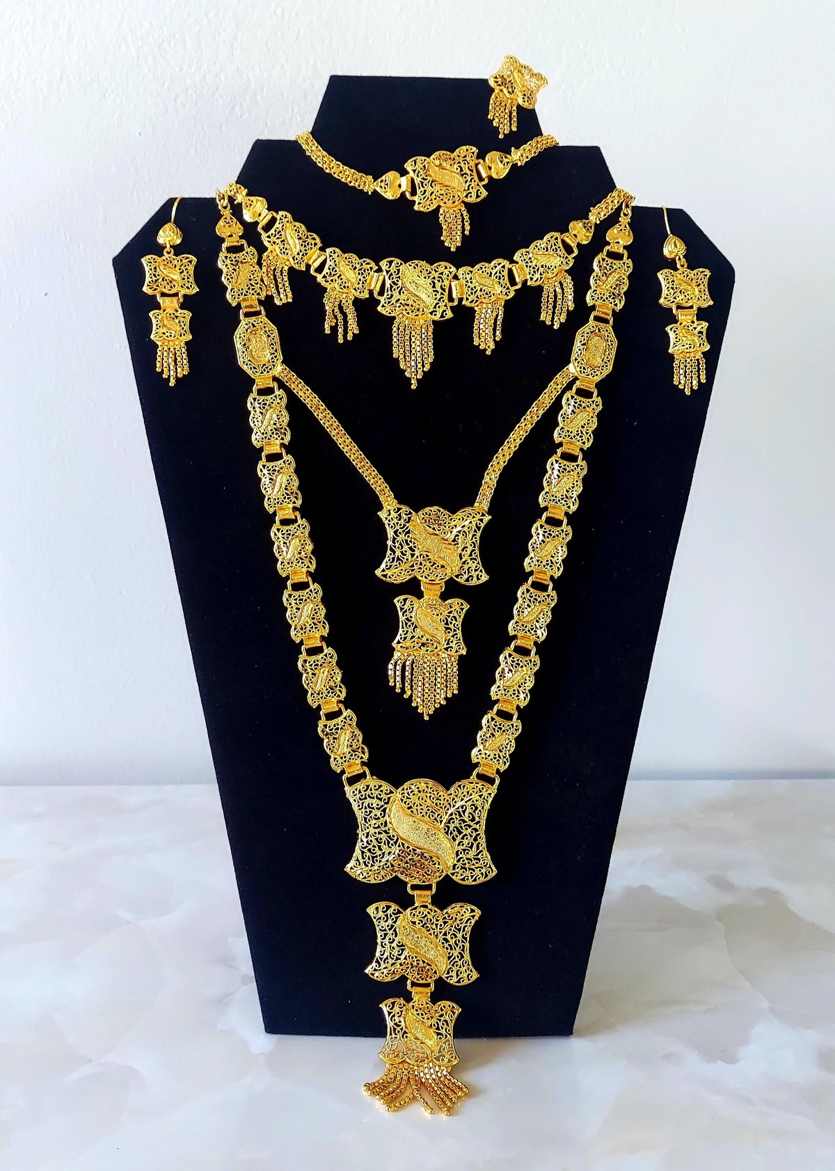 5 Pcs Gold Necklace  Set-12B