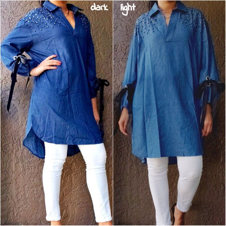 AA18847- Women Denim Blouse.