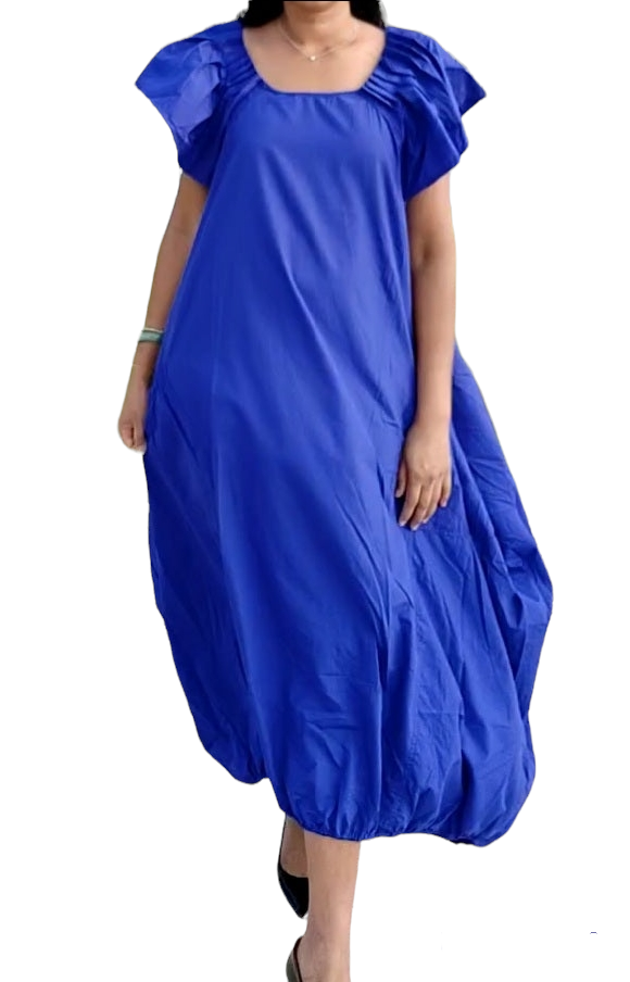 Balloon Dress/Solid/ Royal Blue-22169